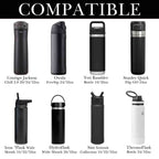 Linkidea Water Bottle Carrier with Strap Compatible with YETI Rambler Bottle 18oz, Owala FreeSip 24oz, Lightweight Waterbottle Sling Bag Holder with Shoulder Strap for Travel, Black