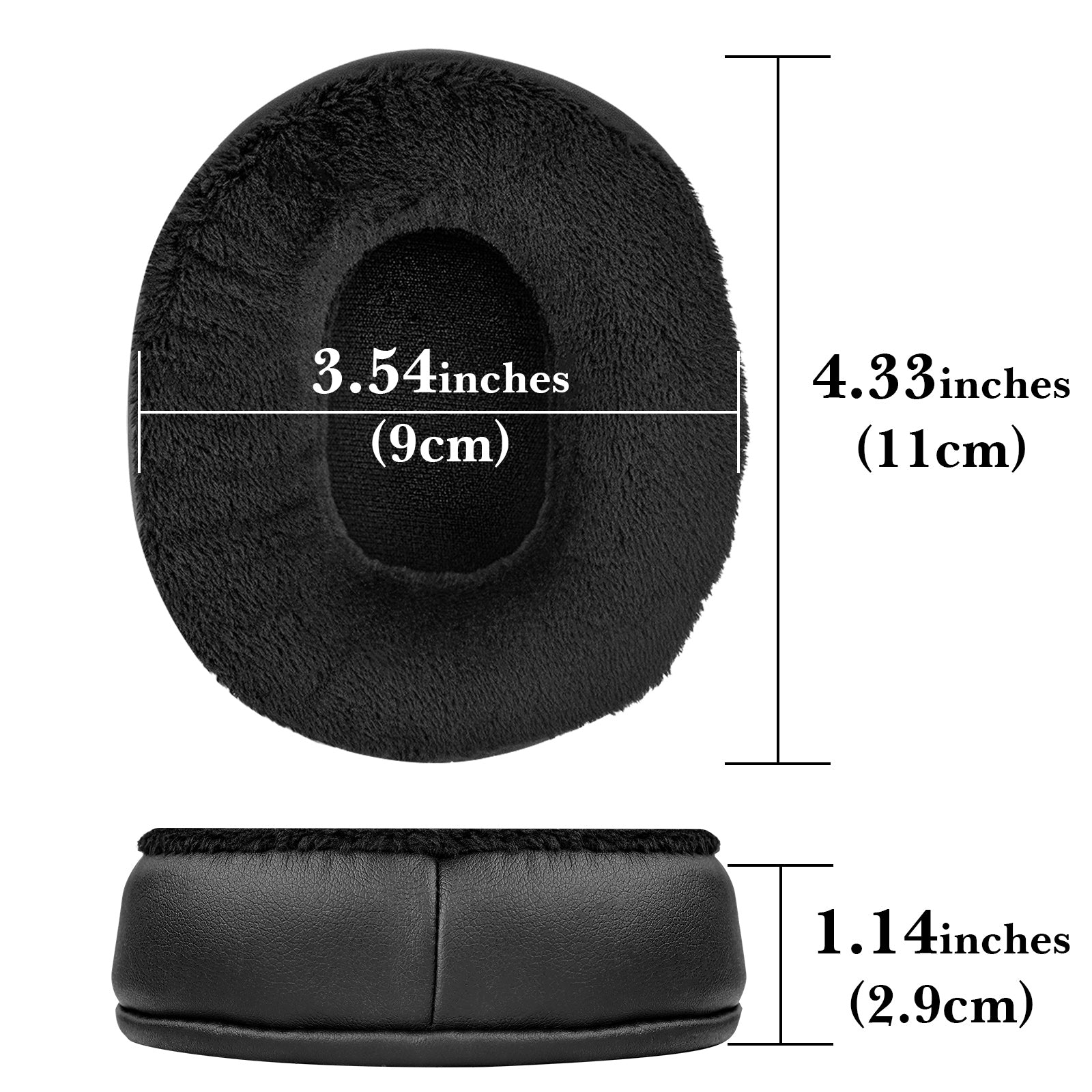 Replacement Ear Pads for Sony WH-CH700N, WH-CH710N Headphones, Ear Cushions ( Extra Thick / Black )