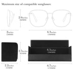 Extra Large Hard Shell Sunglasses Case, Oversized Sun Glasses Storage Organizer Compatible with DIOR Diorbay S1U Prada PR 59WS PR 63XS Gucci GG0595S GG0422S Prada PR 56YS (XXL/Black)