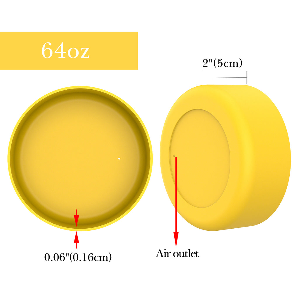 Linkidea Water Bottle Boot Compatible with IRON °FLASK Wide Mouth 64oz Waterbottles, Silicone Bottle Bottom Sleeve Cover Protector, Water Bottle Bumper (Yellow)