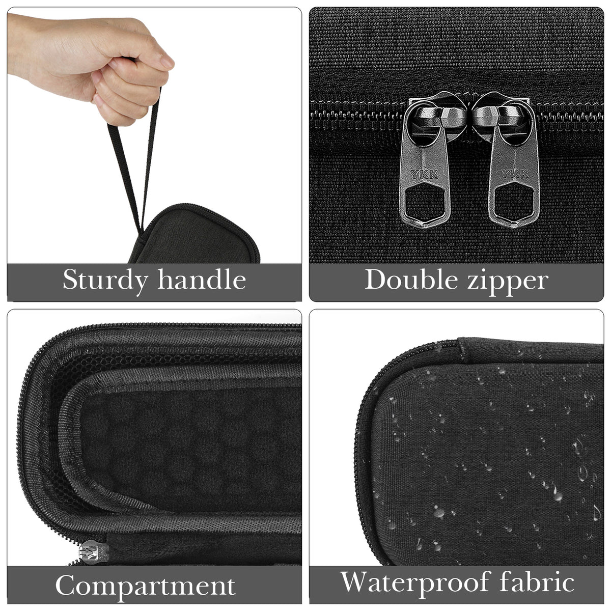Linkidea Travel Organizer Compatible with DJI Osmo Pocket 4, Portable Waterproof Hard Case for Camera, Charger, Cable, Filters and SD Card, Compact Storage Bag for Accessories