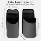 Linkidea Extra Large Car Seat Side Water Bottle Holder Compatible with EYQ 128oz, Hydracy Sport Bottle 78oz, Auto Seat Large Cup Hanging Bag with Mesh Pocket, Grey