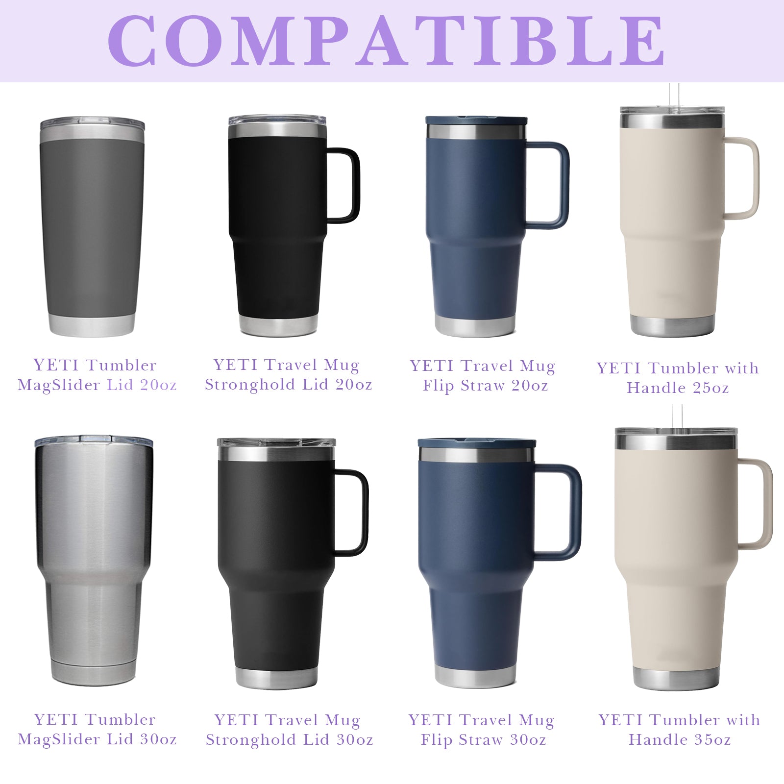 Linkidea 2 Pack Water Bottle Boot Compatible with YETI Tumbler 20oz/30oz, Travel Mug 20oz/30oz, Silicone Anti-Slip Waterbottle Bottom Sleeve Cover Protector (Violet)