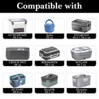 Linkidea Carrying Bag for Electric Heated Lunch Box, Compatible with Crock Pot 28oz, DUPASU 60.8oz, LUNCHEAZE 0.9L, VVU&CCO Cordless 1.2L, 1.6L, Aotto 32oz Electric Heated Lunch Box (Black)