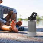 Linkidea Water Bottle Boot Compatible with YETI Rambler Jr. Kids 12oz, Rambler 12oz/18oz, Yonder 20oz/25oz, Silicone Anti-Slip Bottle Bottom Sleeve Bumper Protector (Grey / 2 Pack)