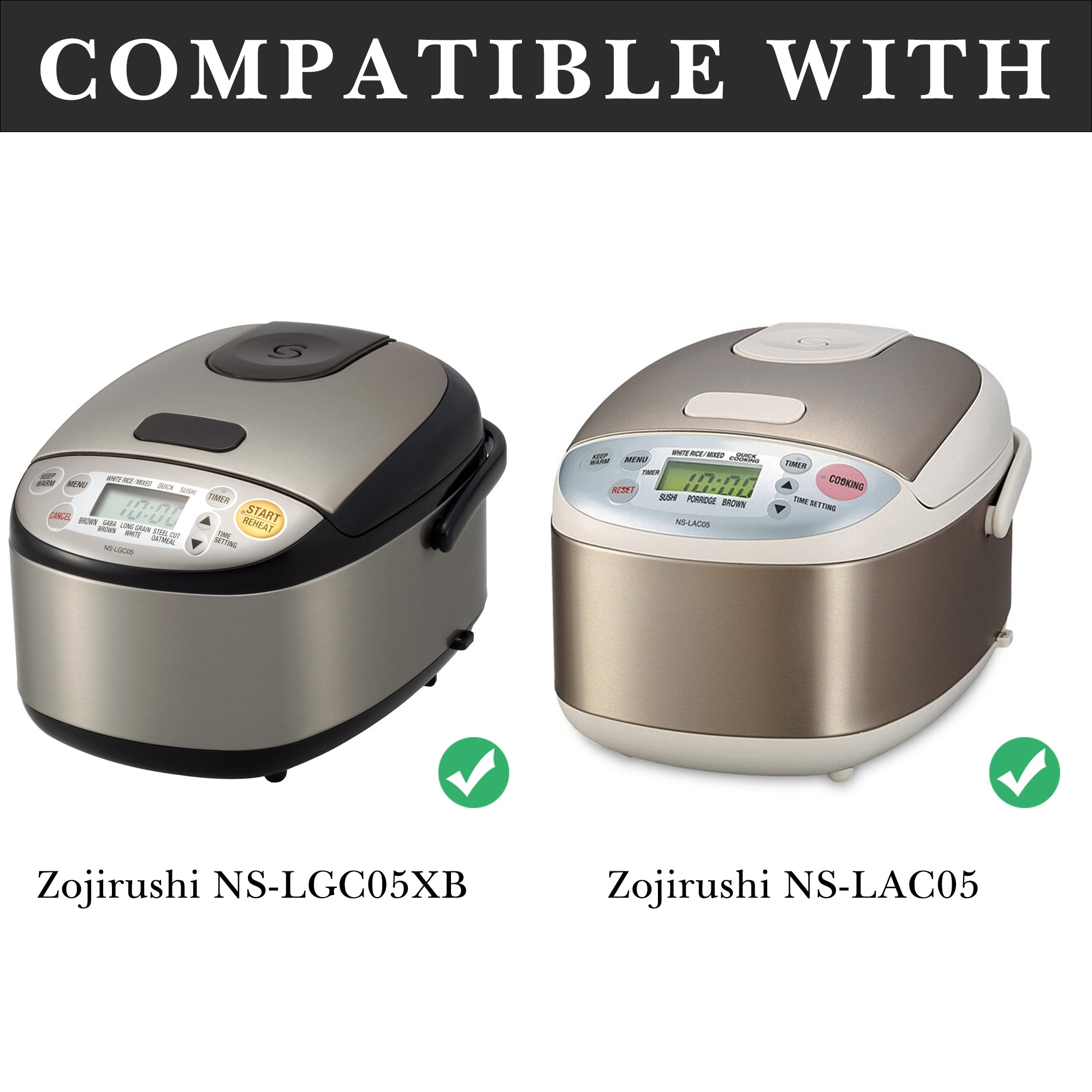 Linkidea Rice Cooker Aluminum Alloy Inner Pot Compatible with Zojirushi NS-LGC05XB, NS-LAC05, Nonstick Replacement Bowl