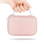 Linkidea Handheld Game Console Carrying Case, Shockproof Travel Storage Organizer Compatible with Mini Game Player Box for Charging Cable, EarPods, Batteries and Accessories (Pink)