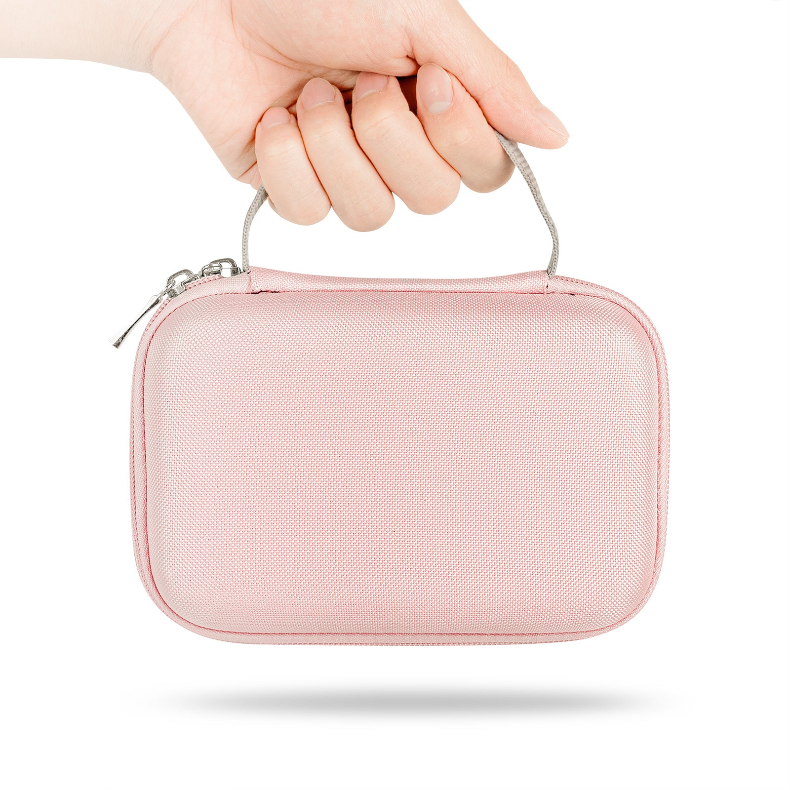 Linkidea Handheld Game Console Carrying Case, Shockproof Travel Storage Organizer Compatible with Mini Game Player Box for Charging Cable, EarPods, Batteries and Accessories (Pink)