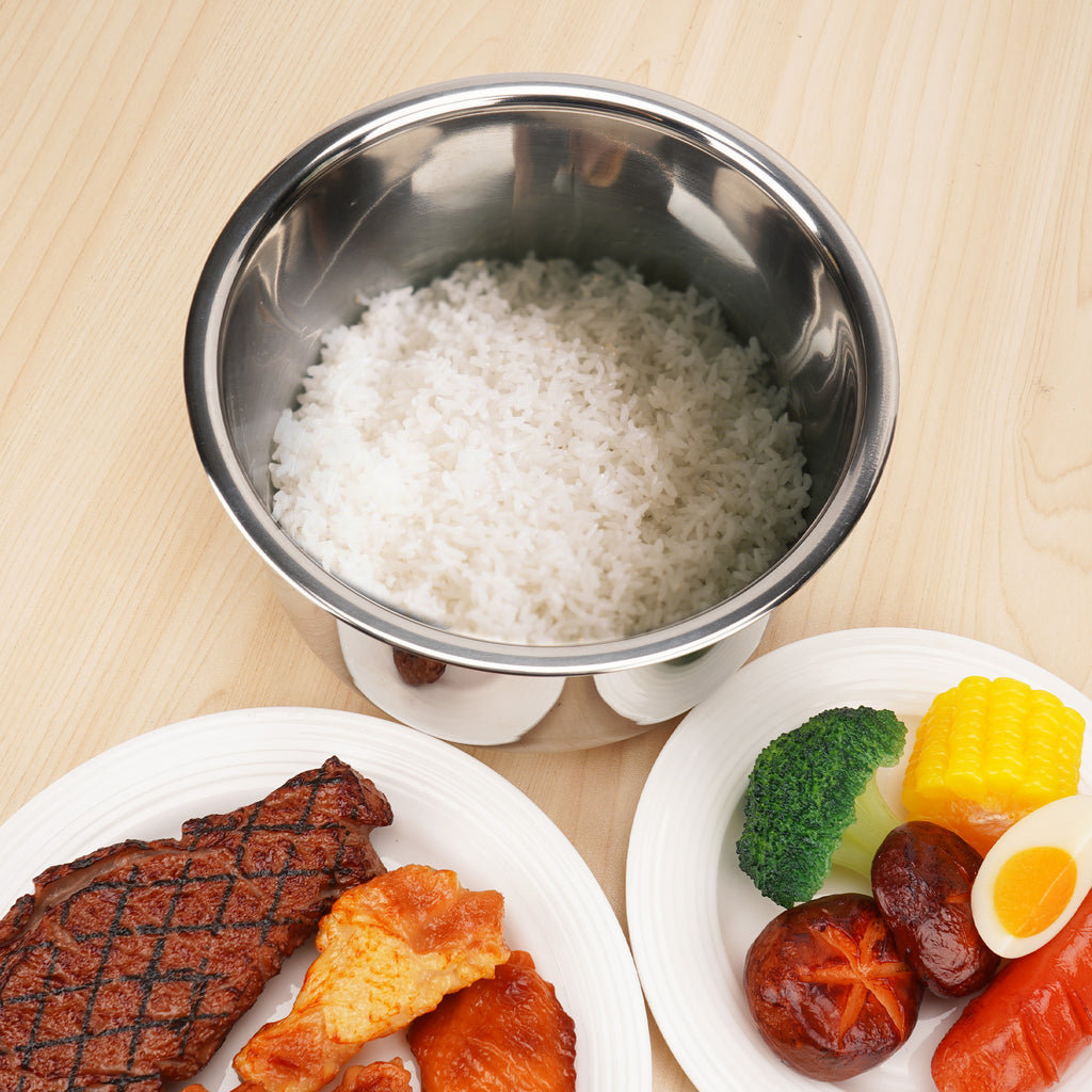 Linkidea Rice Cooker Stainless Steel Inner Pot Compatible with Zojirushi NS-WAC10, NS-TGC10, AROMA ARC-6106, Dishwasher Safe, No Coating Replacement Bowl