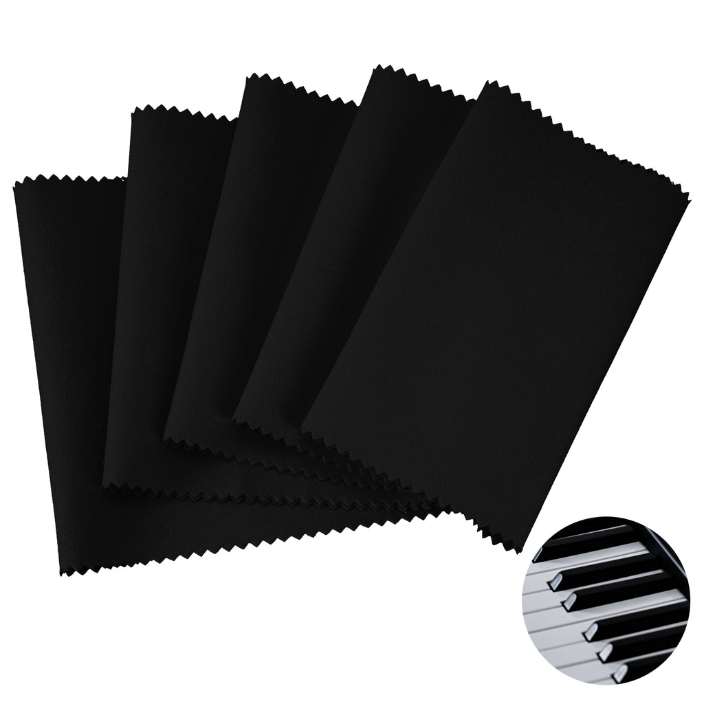 Linkidea Piano Keyboard Anti Dust Key Cover, Fabric Key Cover Cloth Soft Dustproof for 88 Keys Acoustic & Digital Piano and Electronic Keyboard (Classic Black)