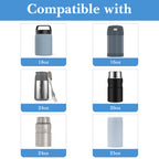 Linkidea Thermal Jar Carry Bag, Insulated Lunch Bag with Hand Strap, Suitable for Office Work, Outdoor Picnics, Compatible with 24 oz THERMOS, Serlium, Bidakid, Blockhutte (Beige)
