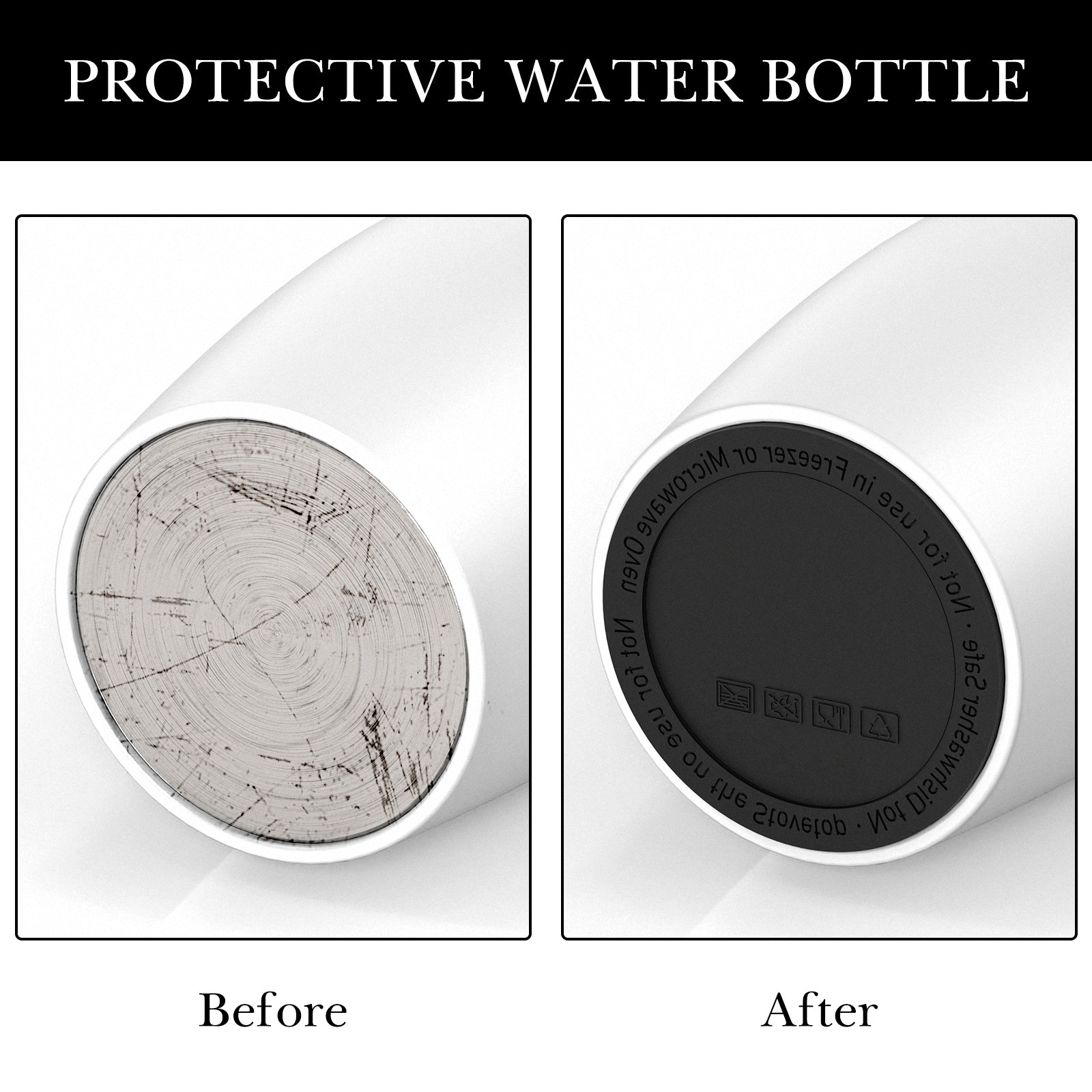 Linkidea 6 Pack Water Bottle Bottom Pad Compatible with Contigo West Loop 1.0/2.0/3.0 16oz/20oz, Silicone Anti-Slip Waterbottle Base Silencer Protector