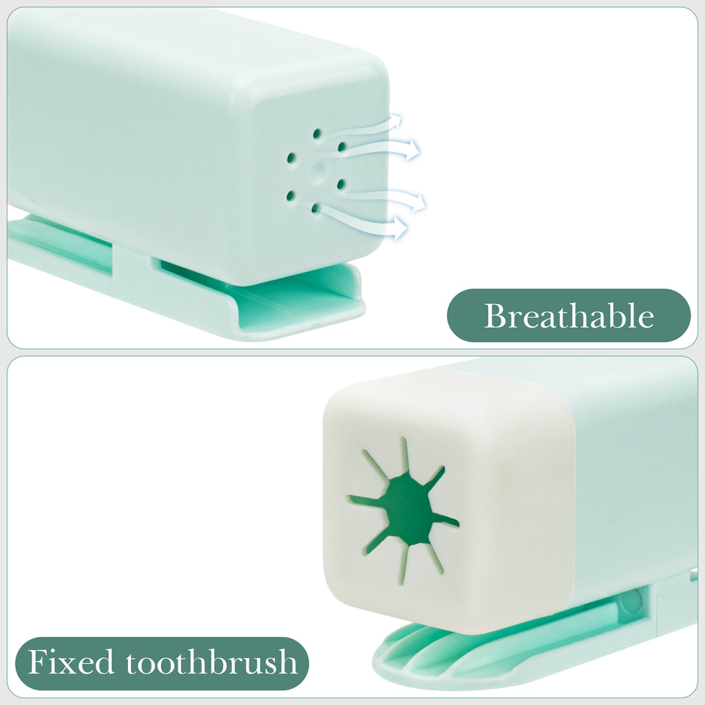 Linkidea 3 Pack Wall Mount Toothbrush Holder for Shower, Plastic Manual Brush Organizer Hanger Compatible with Colgate Renewal, Oral-B CrossAction (Multi)