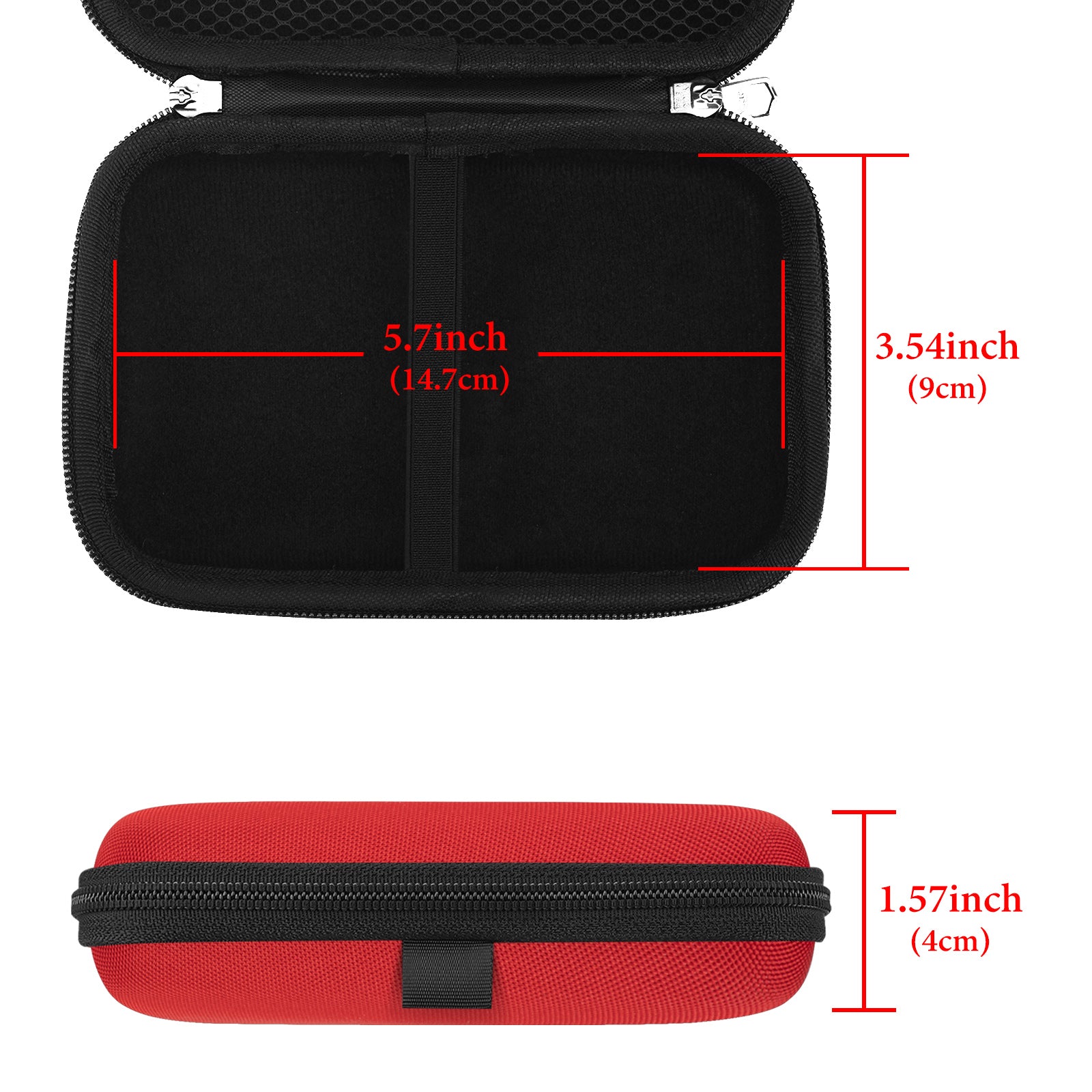 Linkidea Handheld Game Console Carrying Case, Protective Travel Retro Mini Game Storage Bag for Charging Cable, Earplugs, Batteries and Accessories (Red)
