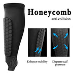 Linkidea Soccer Shin Guard with Ankle Brace, Calf Compression Sleeve with Honeycomb Pads for Kids Youth, All-Round Protection Sports Accessories Fits Game & Training (Size XL)