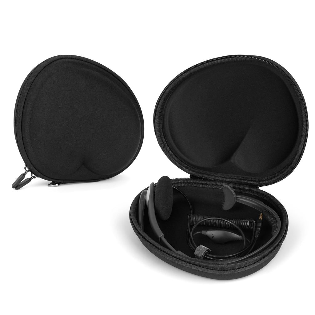 Linkidea Headphones Carrying Case Compatible with Logitech Stereo, Plantronics Blackwire 3220, Jabra Engage 75 and More, Replacement Protective Hard Shell Travel Bag (Black)