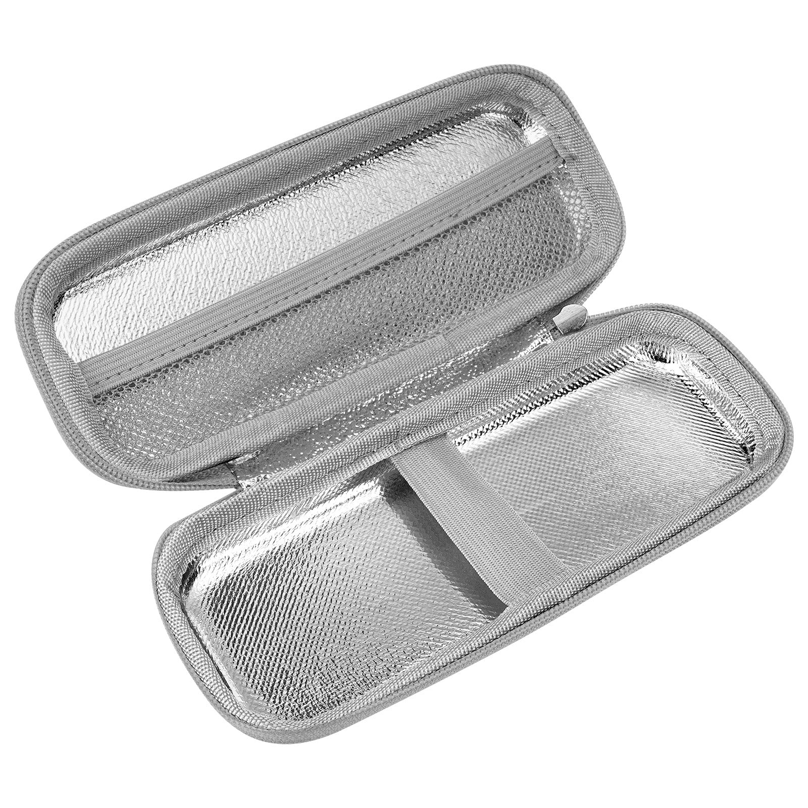 Linkidea Hard Shell Safety Razor Travel Case, Men's Portable Travel Shaver Bag Compatible with Gillette Fusion 5, Mach 3, Shaving Accessories Storage (Silver)