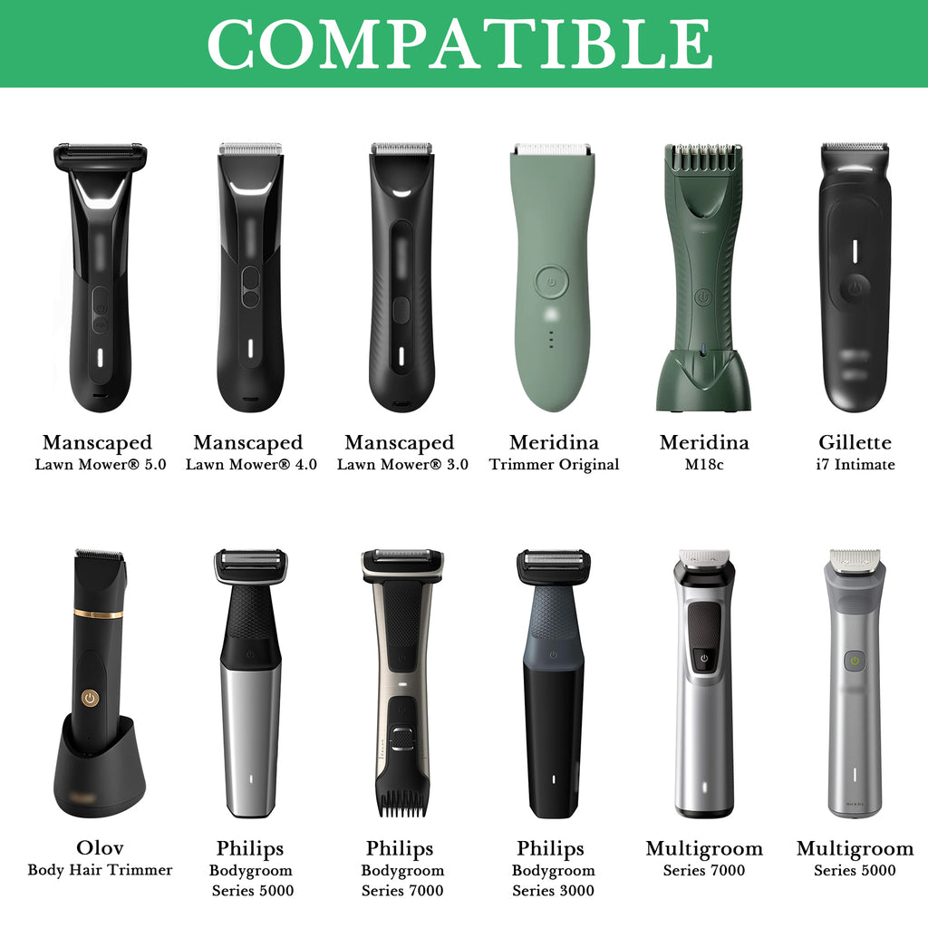 Linkidea Men's Travel Grooming Trimmer Bag, Beard & Body Accessories Organizer, Portable Shaver & Clipper Storage Pouch for Men, Compatible with Manscaped Lawn Mower 5.0, 4.0, 3.0 (Black)