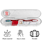 Linkidea 2 Pack Travel Toothbrush Case Holder, Plastic Dustproof Toothpaste Container for Camping, Travelling, Compatible with Colgate Extra Clean, Oral-B CrossAction (Transparent)
