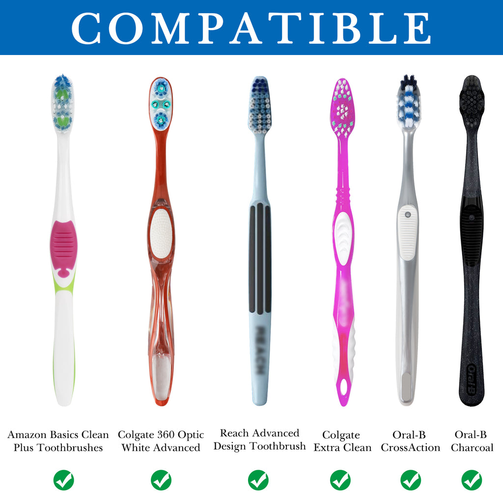 Linkidea Travel Toothbrush Head Covers with Suction Cup, Portable Wall Mount Toothbrush Cap Holder for Outdoor (12 Pcs)