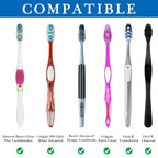 Linkidea Travel Toothbrush Head Covers with Suction Cup, Portable Wall Mount Toothbrush Cap Holder for Outdoor (12 Pcs)