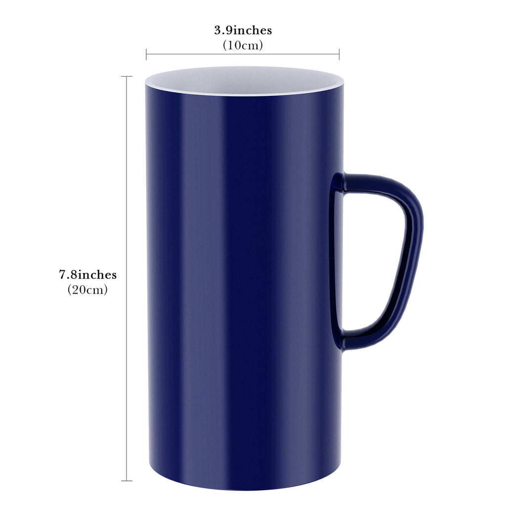 Linkidea 40oz Oversized Coffee Mugs for Office and Home, Extra Large Ceramic Cup with Handle, Heavy Tea Cup Large Capacity Drinking Teacups Gift for Friends, Navy Blue