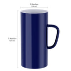 Linkidea 40oz Oversized Coffee Mugs for Office and Home, Extra Large Ceramic Cup with Handle, Heavy Tea Cup Large Capacity Drinking Teacups Gift for Friends, Navy Blue