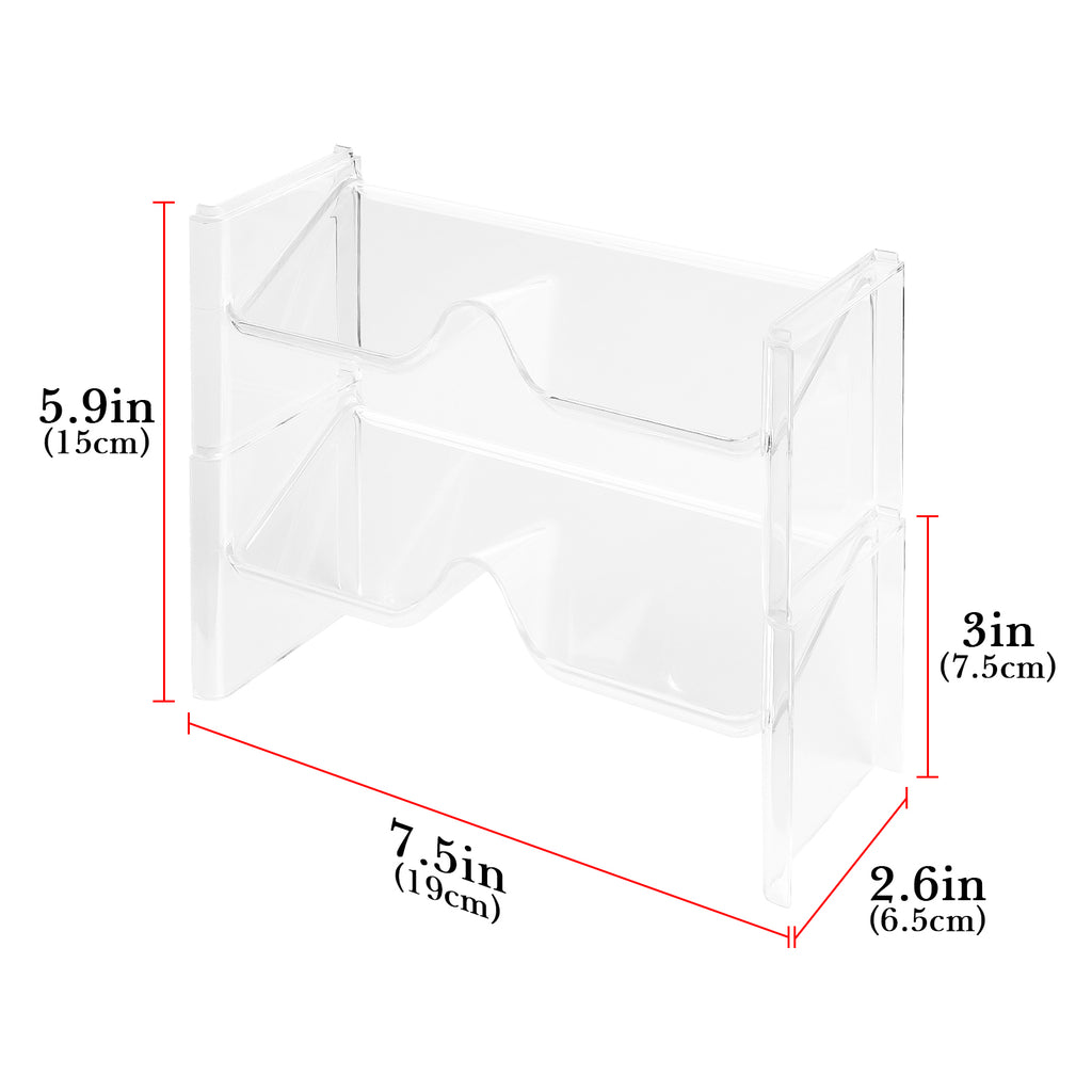 Sunglasses Desk Holder Stand for Extra Large Sunglasses, 2 Pack Acrylic Oversized Glasses Holder Sunglass Display Stand Compatible with Gucci GG0876S GG0875S GG1020S