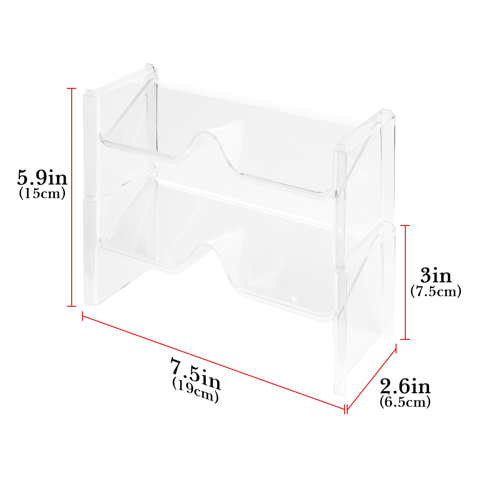 Sunglasses Desk Holder Stand for Extra Large Sunglasses, 2 Pack Acrylic Oversized Glasses Holder Sunglass Display Stand Compatible with Gucci GG0876S GG0875S GG1020S