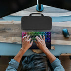 Linkidea Hard Travel Case for TKL Keyboard, Computer 87 Key Keyboard Carrying Case Protective Storage Box Bag, Compatible with Razer Huntsman V2 TKL Tenkeyless Keyboard
