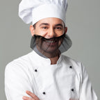 Linkidea 100 Pcs 15.7" Beard Net, Disposable Beard Covers with Elastic Bands, Comfortable Protective Beard Mask for Cooking (Black)