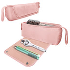 Linkidea Travel Bag and Heat Resistant Mat, Portable Travel Essentials Travel Organizer for Women, Hair Tools Storage Bag Gift for People Who Travel a Lot (Pink)