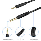 Linkidea Audio Cable Compatible with JBL Tour One M2, Tune 770NC/760NC/750BTNC/660NC, Live 660NC/ 650BTNC, Denon AH-GC25W, 3.5mm to 2.5mm Replacement Aux Cord (5 ft/1.5 m)