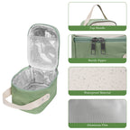 Linkidea Insulated Food Jar Bag, Thermal Snack Bag, Lunch Cooler Bags for Food Jar, Suitable for Office Work, Outdoor Picnics, Compatible with THERMOS 16 oz, Bidakid, Serlium, Blockhutte (Green)