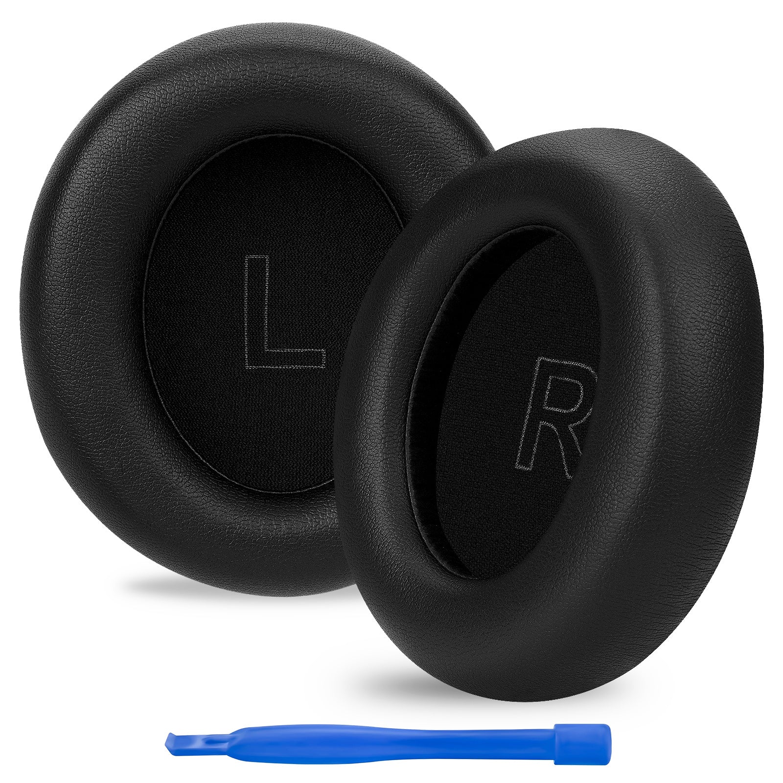 Linkidea Replacement Ear Pads for Anker Soundcore Life Q30, Soundcore by Anker Life Q35 Headphones Ear Cushions, Ear Covers, Headset Earpads (Protein Leather / Black)