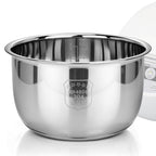 Linkidea Rice Cooker Stainless Steel Inner Pot Compatible with Tiger JBV-A10U, JBV-10CU, Dishwasher Safe, No Coating Replacement Bowl