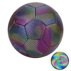 Linkidea Reflective Soccer Ball, Size 4 Training Soccer Ball, High Visibility Under Light for Night & Low-Light Practice, Soft Touch Cover for Outdoor Use