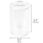 Linkidea Acrylic Safety Razor Blade Bank, Clear Blade Disposal Container for Used Double Edge Blades, Visible Fill Level, Barber & Home Use (Clear)
