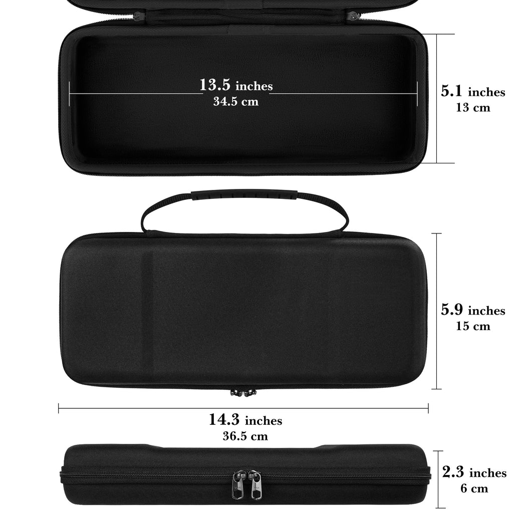 Linkidea Hard Travel Case for Compact 65% Keyboard, Computer 68 Key Wireless/Wired Keyboard Carrying Storage Bag, Compatible with Keychron Q2/V2, Corsair K65 PRO, ASUS ROG Falchion NX 65%