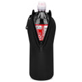 Linkidea Disposable Sport Cap Water Bottle Sleeve Compatible with 23.7 Fl Oz Arrowhead, Insulated Neoprene Plastic Bottled Water Cover with Lockable Zipper, Black