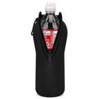 Linkidea Disposable Sport Cap Water Bottle Sleeve Compatible with 23.7 Fl Oz Arrowhead, Insulated Neoprene Plastic Bottled Water Cover with Lockable Zipper, Black