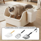 Linkidea Cat Litter Disposal Station with 100 Liners, Side-Hanging Cleanup Bin for Litter Boxes, Space-Saving Waste Management Solution with Integrated Hook