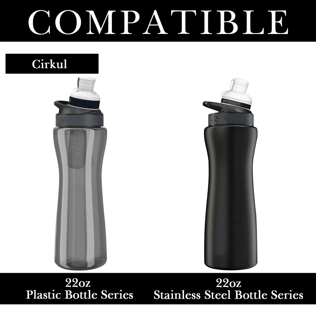 Linkidea 2 Pack Water Bottle Boot Compatible with Cirkul Plastic/Stainless Steel Bottle 22oz Series , Silicone Anti-Slip Bottle Bottom Sleeve Bumper Protector (Black)