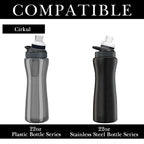 Linkidea 2 Pack Water Bottle Boot Compatible with Cirkul Plastic/Stainless Steel Bottle 22oz Series , Silicone Anti-Slip Bottle Bottom Sleeve Bumper Protector (Black)