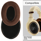 Linkidea Replacement Ear Pads for Sennheiser HD515, HD555, HD595, HD518, HD598, HD598SE, HD598CS, HD560s Headphones, Ear Cushions (Velour / Brown)