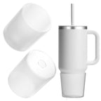 Linkidea Water Bottle Boot Compatible with Hydro Flask Travel Tumbler 28oz/40oz, Silicone Water Bottle Bottom Sleeve Cover Protector, Bottle Bumper (Clear / 2 Pack)