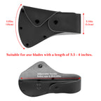 Linkidea Vegan Leather Axe Sheath Hatchet Cover with Belt Clip, Protective Guard Scabbard Fits Axes up to 5.9" Blade Width (Black)