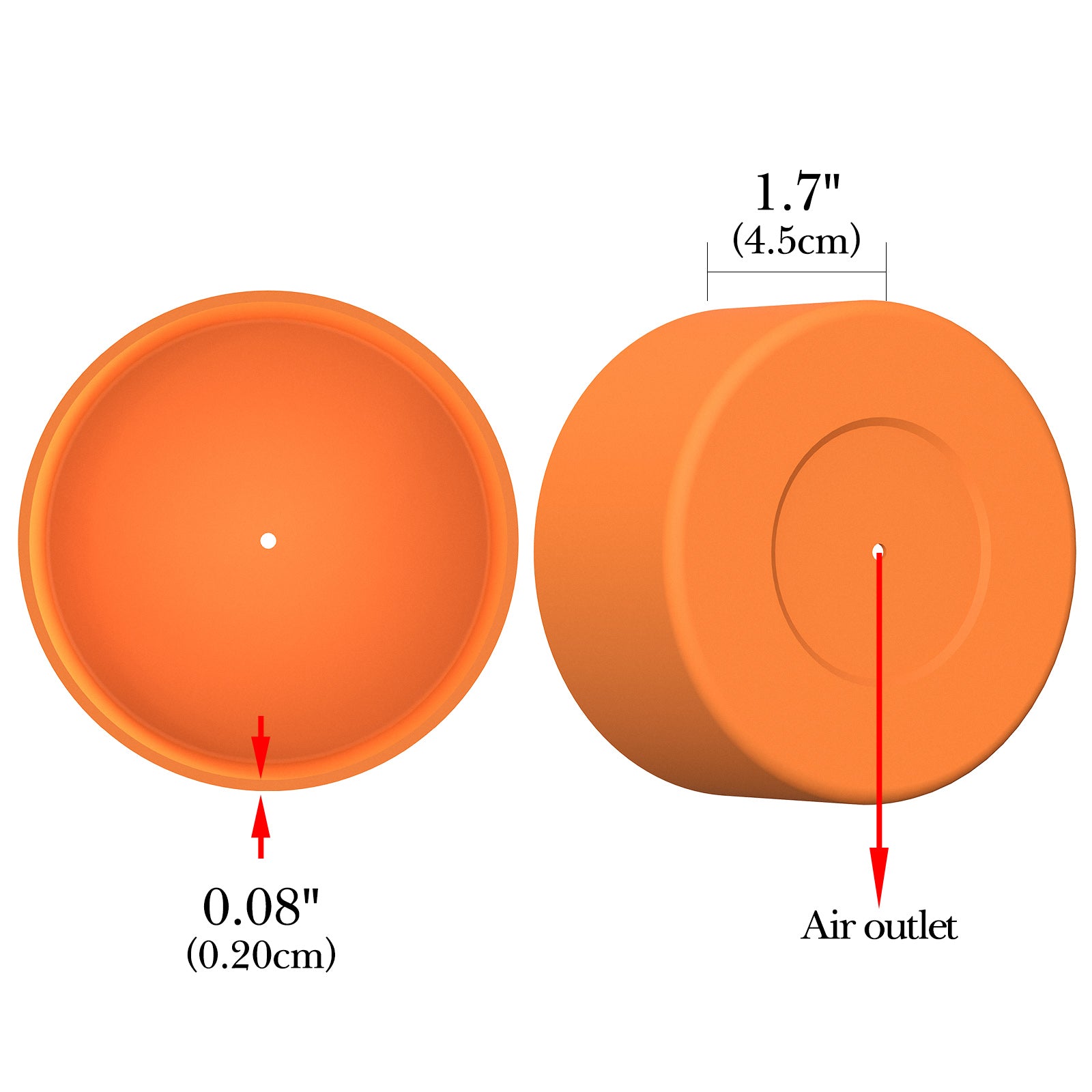 Linkidea 2 Pack Water Bottle Boot Compatible with Owala FreeSip 40oz, Silicone Anti-Slip Bottle Bottom Bumper Protector (Orange)