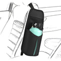 Linkidea Car Seat Side Water Bottle Organizer Compatible with YETI Rambler Bottle 26oz/36oz, Owala FreeSip 32oz/40oz, Vehicle Seat Side Storage Hanging Bag Holder for Large Bottles, Black