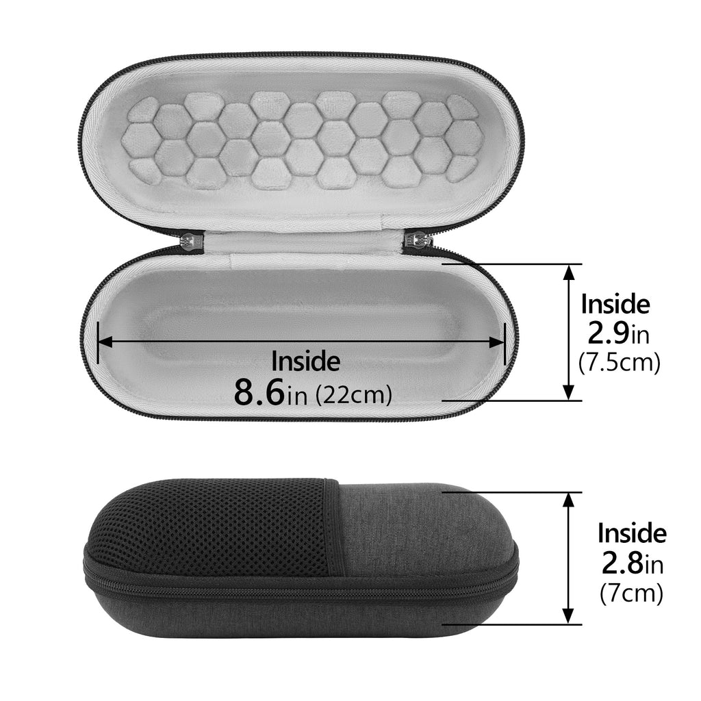 Linkidea Carrying Case Compatible with Beats Pill Wireless Bluetooth Speaker, Hard Shell EVA Travel Case with Mesh Pocket, Shockproof Protective Storage Bag for Charging Cable (Dark Grey)